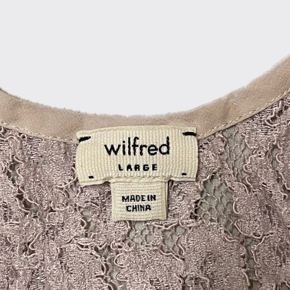 ARITZIA WILFRED RACER BACK LACE TANK TOP w SILK TRIM | L  #FML130016 - Picture 2 of 4